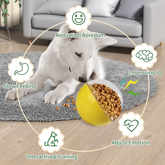 Treat Dispensing Dog Toys, Treat Ball for Large, Medium, Small Dogs, Dog Puzzle and Slow Feeder Dog Treat Ball, Mentally Boredom Stimulating Toys for Dogs, Dog IQ&Enrichment Toys for Smart Dogs-Mewly Pet