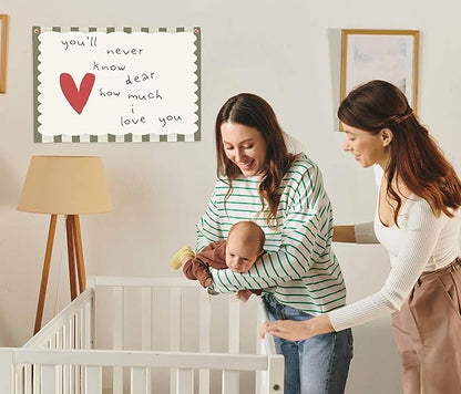 Positive Baby Kids Growth Stuff Boho Hanging Rectangular Banner Flag Sign Art Nursery Above Crib Bedroom Playroom Reading Room Wall Decor Baby Shower Birthday Baptism Christmas Gift You'll Never Know