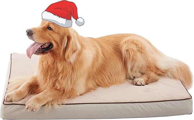 Orthopedic Memory Foam Dog Bed, Cooling Dog Beds for Medium/Large Dogs -Waterproof Pet Bed for Crate with Removable Washable Cover, L(35inch,65Lbs)-Mewly Pet