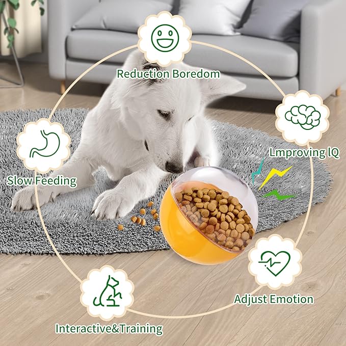 Treat Dispensing Dog Toys - Puzzle & Slow Feeder Ball for Large, Medium & Small Dogs, Mentally Stimulating Enrichment Toys-Mewly Pet