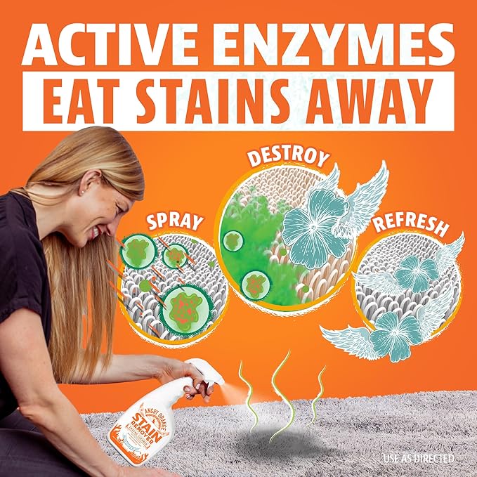 ANGRY ORANGE Cat Urine Odor Eliminator & Stain Remover, Pet-Friendly Deodorizer-Mewly Pet