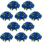 NUPTIO Flower Ball Arrangement Bouquet - 10 Pcs 9.5 inch Diameter Royal Blue Fake Flowers Roses Balls for Centerpieces Tables - Artificial Rose Arrangements for Wedding Centerpiece Table Decorations
