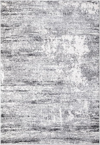 Keen Home Design Area Rugs - Non-Shedding, Thick Pile Abstract Rugs for Kitchen, Living Room, Bedroom, Dining Room, Entryway (Abstract Cream/Grey, 7'3" x 10'2")