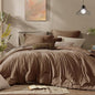 Monbix Queen Comforter Set - 7 Pieces Cationic Dyeing Brown Bed in a Bag Queen Bedding Sets with Comforter, Sheets, Pillowcases & Shams, Reversible Bedding Comforters Sets