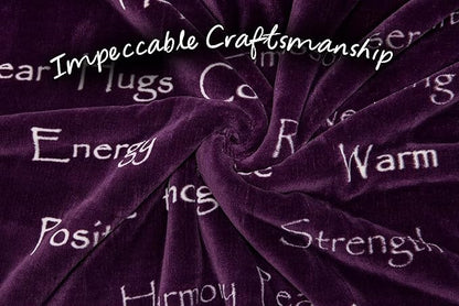 Chanasya Healing Warm Hugs Gift Throw Blanket - Sympathy Gift Breast Cancer Chemo Survivor Get Well Caring Gifts - Comfort Purple Gift Blanket for Love Support Women Friend - Aubergine