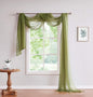 LinenZone Sage Window Scarf Valance in 360 Inch Size. Use Window Scarves as Canopy Bed or Backdrop Curtains, Curtain Scarf, or Sheer Fabric for Draping. (Amazing 55 x 360, Sage)