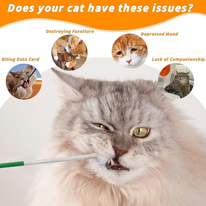 3pcs Safe Cat Rope Toy,Teeth Clean Toy for Cat, Cat Chew Toys for Indoor Cat,Kitten Interactive Toys-Mewly Pet