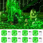 JMEXSUSS 8 Pack 50 LED Green Christmas Fairy Lights Battery Operated - Green Twinkle Lights for Christmas Tree Party Garden Patio Decorations