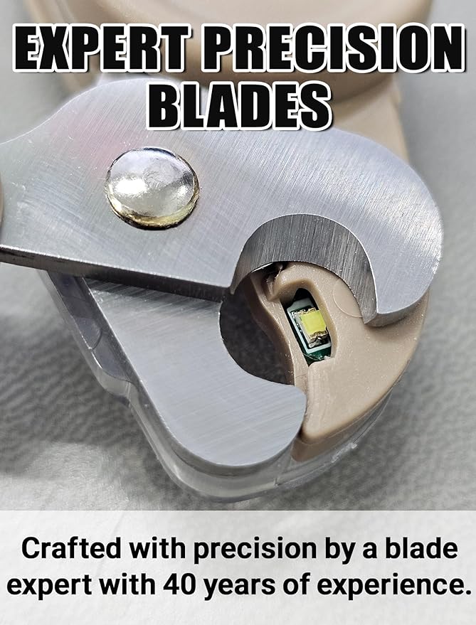 Cat Nail Clipper with LED Guide Light and Nail Trapper-Mewly Pet