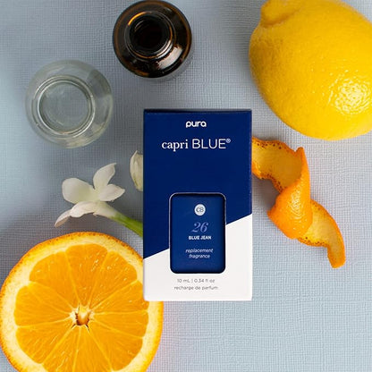 Capri Blue Blue Jean Pura Smart Home Plug-in Diffuser Refills – Capri Blue Pura Refills – Pura Diffuser Refills with a Linen Scent – Long-Lasting Aromatherapy Diffuser Refills (Pack of 2)