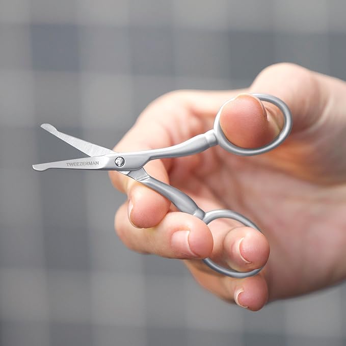Tweezerman Pet Grooming Scissors, Stainless Steel Rounded Tip Trimming Shears for Dogs and Cats-Mewly Pet