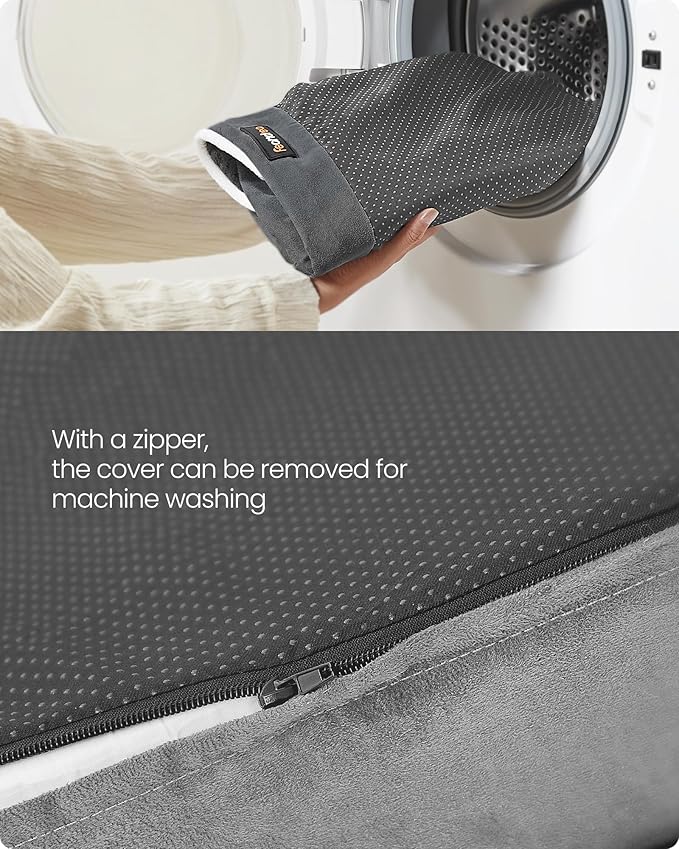 Feandrea Dog Bed, Orthopedic Large Waterproof Bed, Removable Washable Cover Dog Sofa with Non-Slip Bottom, Raised Edges, 42 x 32 x 8 Inches, Light Gray UPGW077G02V1-Mewly Pet