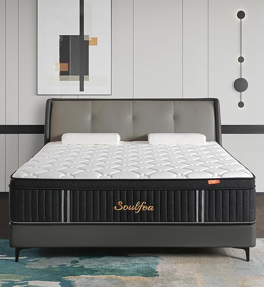 Full Size Mattress,12 Inch Hybrid Full Mattress in a Box with Memory Foam & Individual Pocket Spring for Edge Support,Pressure Relief,Medium Firm,CertiPUR-US.
