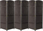 Sorbus 6 Panel Room Divider 6 ft. Tall - Privacy Screen, Extra Wide Double Hinged Panels, Diamond Double-Weaved, Partition Room Dividers and Folding Privacy Screens, Wall Divider for Room Separation