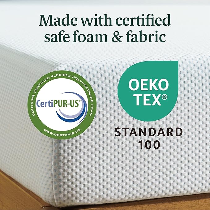 ZINUS 6 Inch Green Tea Cooling Memory Foam Mattress [New Version], King, Fiberglass Free, Medium Firmness, Cooling Gel Foam, Certified Safe Foams & Fabric, Mattress in A Box