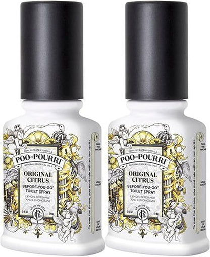 Poo-Pourri Before-You-Go Toilet Spray Bottle, Original Scent, 2 Fl Oz (Pack of 2)