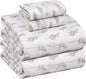 RUVANTI Flannel Sheets King Size - 100% Cotton Brushed King Size Sheets Set - Deep Pockets 16 Inches Bed Sheets - All Seasons Breathable & Extra Soft - Warm & Cozy, 4 Piece, Dried Straw