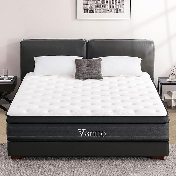 King Size Mattress, 14 Inch Hybrid Memory Foam King Bed Mattress with Pocket Springs for Motion Isolation Pressure Relief, CertiPUR-US