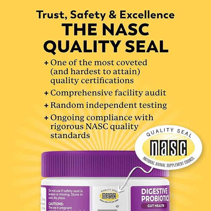 Dr. Harvey's Digestive Probiotic Soft Chews for Dogs, 7 Probiotics for Gut Health, Diarrhea and Bowel Support, Peanut Butter Flavor (90 Chews)-Mewly Pet