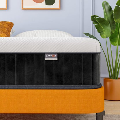 Swbvs Double Mattress,12 Inch Full Size Hybrid Mattresses, Full Bed Matress in a Box, Pressure Relief & Fiberglass Free, Firm Mattress Double Size