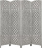 Rose Home Fashion 6 ft Tall Room Divider, Room Dividers and Folding Privacy Screens, 15.7in Privacy Screen 4 Panel Partition Temporary Wall Separation for Private, Stone Grey
