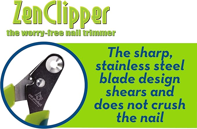Zen Clipper Pet Nail Clipper for Dogs – Dog Nail Trimmer for Safer Pet Grooming Care - Clean, Quiet, and Easy-to-Use Stainless Steel Claw Trimmer - (5mm Hole)-Mewly Pet