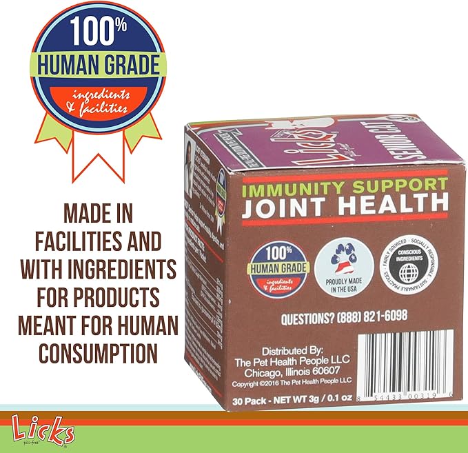 Licks Pill-Free Senior Cat - Joint Support & Digestion Supplement for Senior Cats - Immunity Vitamins & Heart Health Supplements for Older Cats - Gel Packets - 30 Use-Mewly Pet