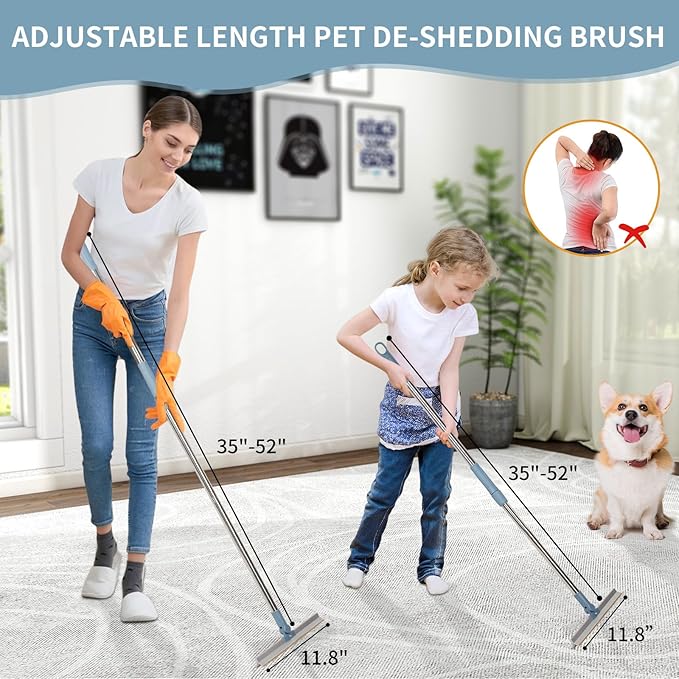 Pet Hair Remover, Dog Cat Hair Remover, Portable Carpet Scraper, Fuzz Rollers Hairball Shaver Brush for Carpets, Car Mat, Couch, Pet Bed, Furniture-Mewly Pet