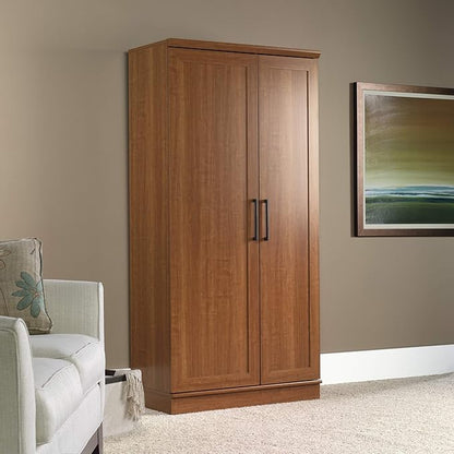 Sauder HomePlus Storage Pantry cabinets, L: 35.35" x W: 17.01" x H: 71.18", Sienna Oak