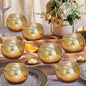 12pcs Gold Round Votive Candle Holders,Glass Gold Mercury Glass Votive Candle Holders Round Tealight for Christmas Decoration, Table Centerpieces, Weddings, Shower Gift