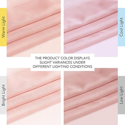 NICETOWN Light Pink Sheer Curtains for Girls Room 84 inch Length, Grommet Casual Voile Sheer with Light Filtering Window Treatments for Nursery Room, 2 Panels, W54 x L84