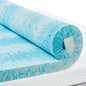 PERLECARE 4 Inch Queen Memory Foam Mattress Topper, Cooling Gel Infused Mattress Pad, Ventilated Bed Topper for Pressure Relief, CertiPUR-US Certified, Blue