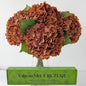 YalzoneMet 4 Pcs Orange Brown Hydrangea Artificial Flowers 21‘’ Real Touch Latex Hydrangea Fake Flowers for Fall Home Decor Party Kitchen Bedroom Bronze Vintage Flower Table Centerpieces