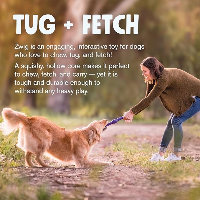 WEST PAW Zogoflex Echo Zwig Squeezy Dog Fetching Stick – Bouncy, Hollow, Squishy Interactive Toy for Puppies, Large Dogs – Floatable Stick, Lightweight Chewy Toy for Catch/Fetch – 13.75”, Hot Pink-Mewly Pet