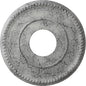 Ekena Millwork CM12BRUWC Bradford Hand-Painted Ceiling Medallion , Ultra Pure White Crackle