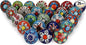 Cabinet Multicolor Assorted Ceramic Drawer Pull Handle Kitchen Cupboard Wardrobe Knob Boho Room Decorative Furniture Hardware Dresser Drawers Knobs-Pack of 25