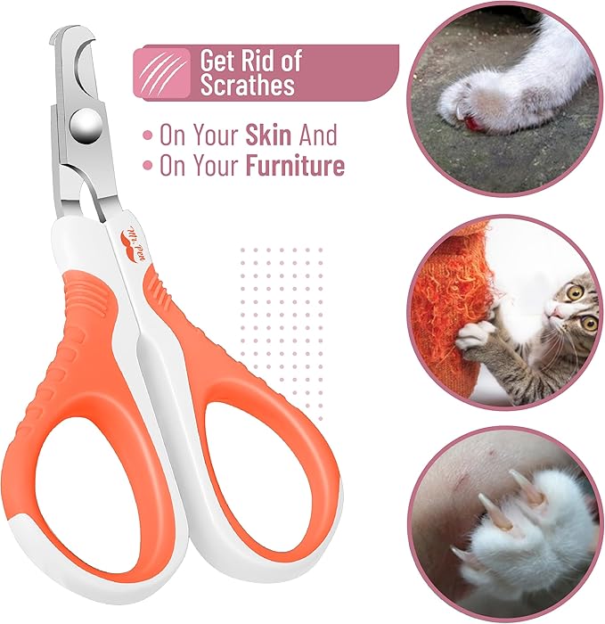 Mr. Pen Cat Nail Trimmer - Orange, Kitten & Small Dog Nail Clipper, Cat Claw Trimmer-Mewly Pet