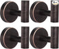 Bathroom Robe Towel Hooks Coat Wall Hook Stainless Steel Heavy Duty Door Hanger Clothes Cabinet Closet Sponges Hook for Bathroom Bedroom Kitchen Hotel Pool 4 Packs (Oil Rubbed Bronze)