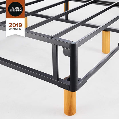 ZINUS GOOD DESIGN Award Winner Justina Metal Mattress Foundation, 16 Inch Platform Bed, No Box Spring Needed, Twin, Grey