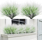 RECUTMS Artificial Grasses for Outdoor Planters Outdoor Greenery White Plastic House Plants Faux Grass for Planters Wedding Indoor Outside Garden Porch Home Office Window Box Decor(White)