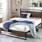 ZINUS Suzanne 44 Inch Bamboo and Metal Platform Bed Frame, Solid Steel Construction, No Box Spring Needed, Wood Slat Support, Easy Assembly, Grey Wash, King