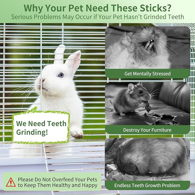 Natural Apple Wood Chew Sticks 300g (10.5oz) for Rabbits, Hamsters, Chinchillas, Guinea Pigs - Small Animal Dental Toys, Safe Untreated Teeth Grinding & Boredom Relief, Rodent Molar Health (300g)-Mewly Pet