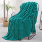 Exclusivo Mezcla Fleece Throw Blanket for Couch, 50x70 Inches Soft Cozy Jacquard Flannel Blankets, Lightweight Fuzzy Plush Warm Throws for Winter, Teal