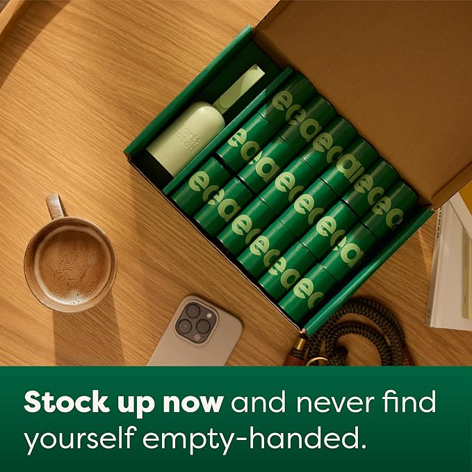 Earth Rated Dog Poop Bag Holder, Durable and Guaranteed Leakproof, Lavender Scented, 1 Dispenser and 900 Bags-Mewly Pet