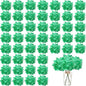 100PCS Artificial Hydrangea Flowers, Fake Flowers Silk Hydrangea Full Flowers Heads with Stems for Wedding Home Party Shop Baby Shower Decor (Peacock Green)