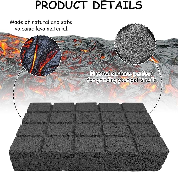 Hamiledyi 10PCS Rabbit Scratching Pads Bunny Lava Grinding Claw Pads Small Animal Foot Pads Hamster Scratch Board Chew Toys for Gerbil Chinchilla Hedgehog Guinea Pig Cage Accessories-Mewly Pet