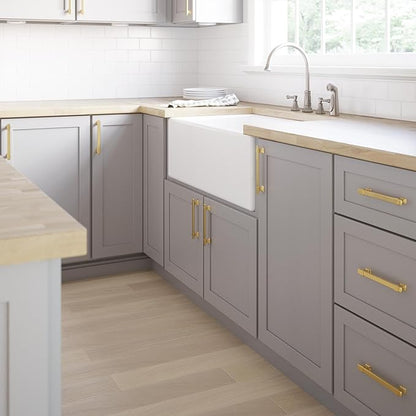 Franklin Brass Adjusta-Pull Chamfered Edge 5 Count Adjustable Drawer Pulls/Cabinet Handles 1-3/8" to 6-5/16" Hole Center Modern Gold Hardware Kitchen Door, Dressers P49107-117-B (Pack of 10)