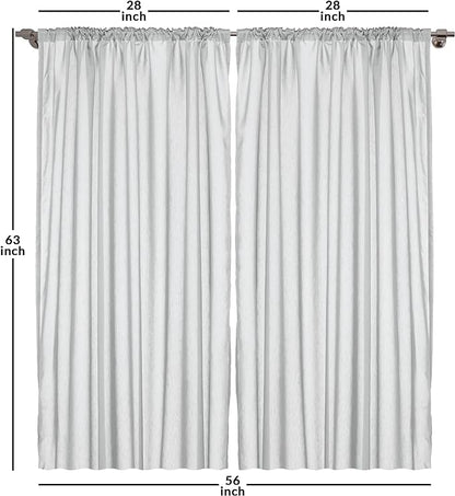 Ambesonne Lime Green Window Curtains, Simplistic Formless Geometric Shapes in Different Shades Theme, Lightweight Decor 2-Panel Set with Rod Pocket, Pair of - 28" x 63", Green