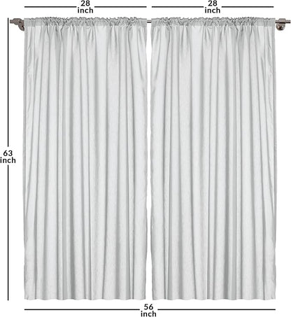 Ambesonne African Curtains, Motif with Pattern Design, Window Treatments 2 Panel Set for Living Room Bedroom, Pair of - 28" x 63", Brown Orange