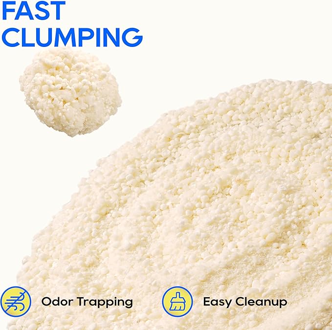 HoneyCare Cassava Cat Litter | Natural Cassava Formula | Fast Clumping & Odor Control | Low Dust & Eco-Friendly | 6 lbs-Mewly Pet